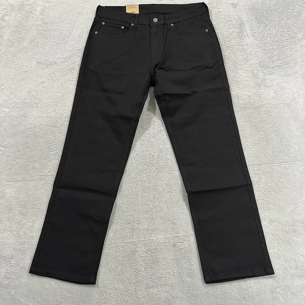 Levi's 505 Jeans Mens 32x30 Straight Mid Rise Premium Soft Twill Normcore Black